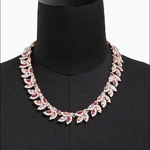 J. Crew Crystal Leaf Statement Necklace - Picture 2 of 6